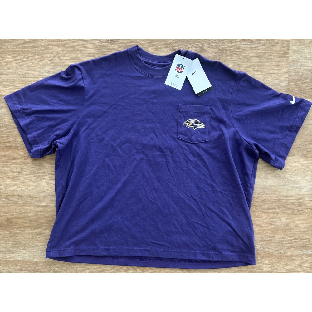 NWT Women's Nike Baltimore Ravens Loose Fit Pocket Tee - XL - Purple